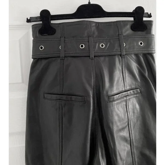 NWT Marissa Webb "Anniston" Leather Pants in Black, size 2 - Picture 10 of 13